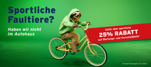 Sportliche 25 % Rabatt auf Wartung und Verschleißteile